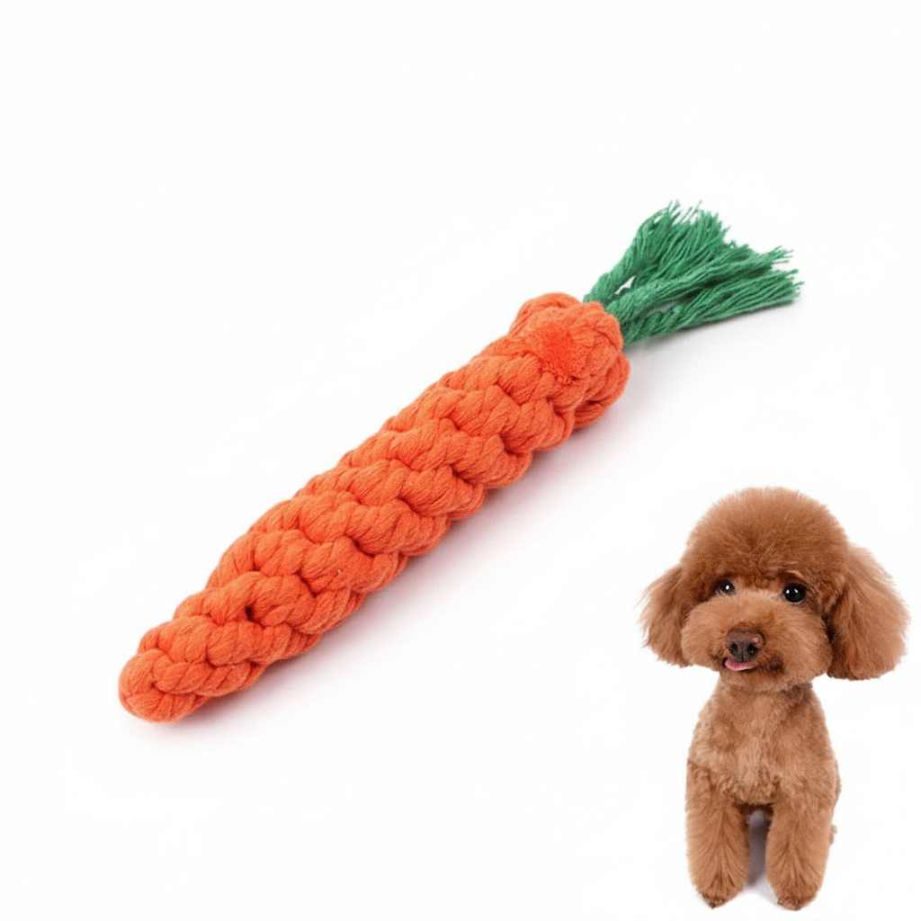 Durable Carrot Dog Chew Toy